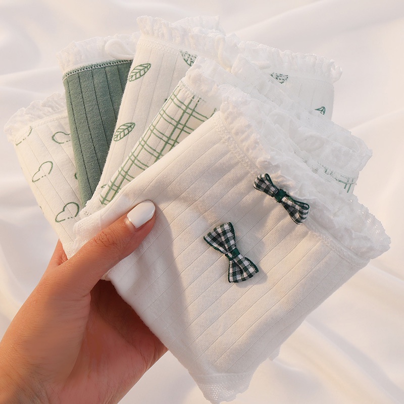 Quần Lót Cotton Lưng Vừa In Họa Tiết Xinh Xắn Theo Phong Cách Nhật Bản Dành Cho Nữ