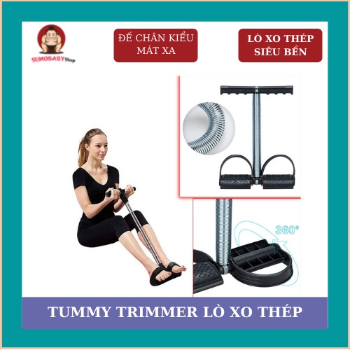 Dụng cụ tập gym tại nhà, dây đàn hồi kháng lực lò xo thép đa năng, dây lò xo Tummy Trimmer gập bụng cho eo thon và