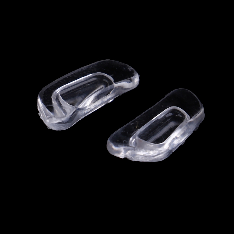 【MER】10Pcs Inserted Bayonet Silicone Clear Eyeglasses Soft Nose Pads Glasses Massage