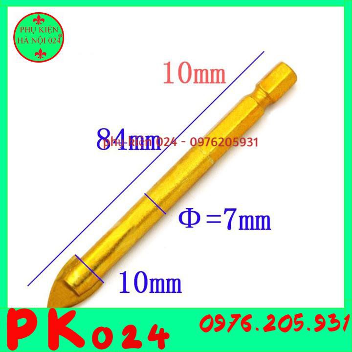 Bộ 7 Mũi Khoan Tam Giác Mạ Titan Khoan Tường - Thủy Tinh - Bê Tông Đa Chức Năng từ 3-12mm