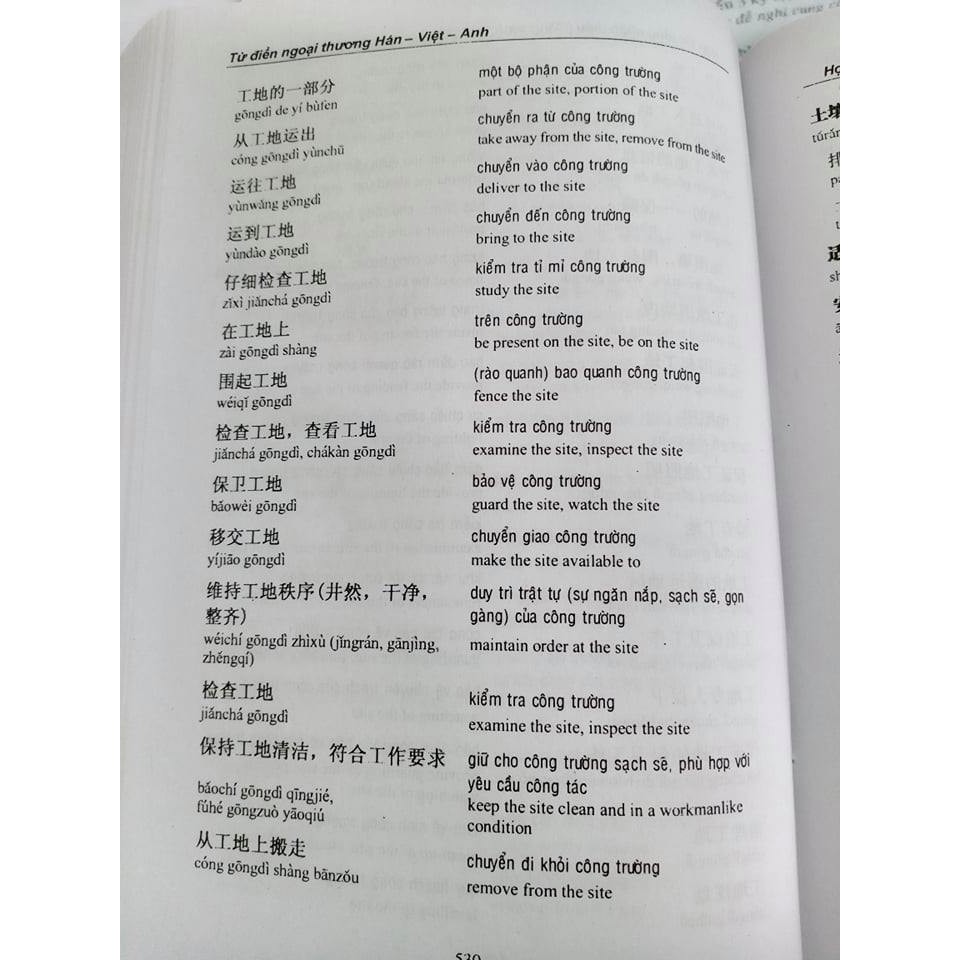 Sách - Từ Điển Thuật Ngữ Ngoại Thương Hán Việt (3 ngôn ngữ Anh Hoa Việt)