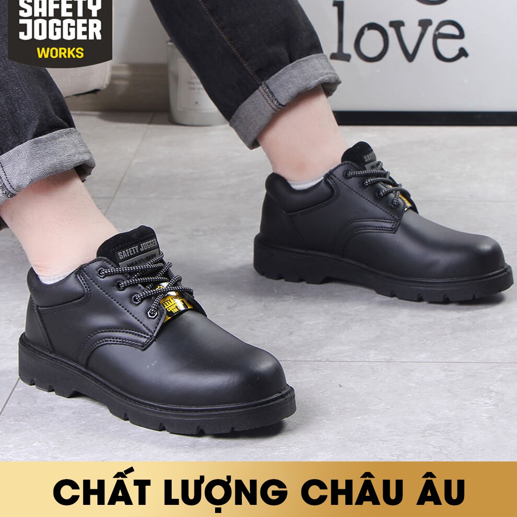 Giày bảo hộ lao động nam Jogger X1110 S3 SRC da bò thật cao cấp, chống nước, cấu tạo phi kim