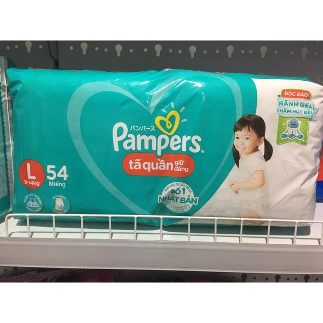 TÃ QUẦN GIỮ DÁNG PAMPERS M60.L54.XL48 miếng