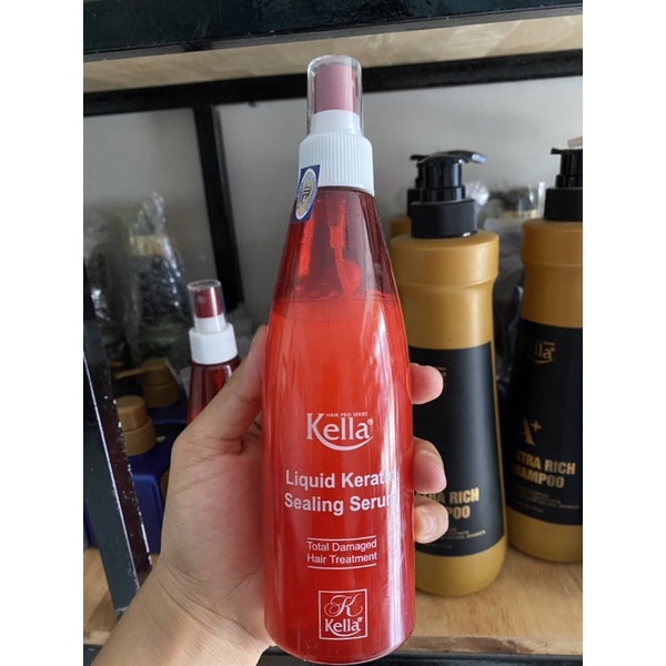 Xịt dưỡng tóc kella keratin phục hồi tóc hư tổn 250ml