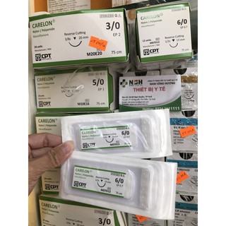 Chỉ Khâu y tế phẫu thuật Nhấn Mí Thẩm Mỹ Carelon CPT 6/0 Chỉ khâu phẫu thuật không tiêu Nylon Carelon 6/0