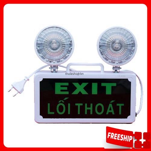 Đèn sự cố khẩn cấp 1 ĐỔI 1   Combo 2 Đèn báo thoát hiểm EXITđèn an toàn phù hợp lắp cho khách sạn 8552