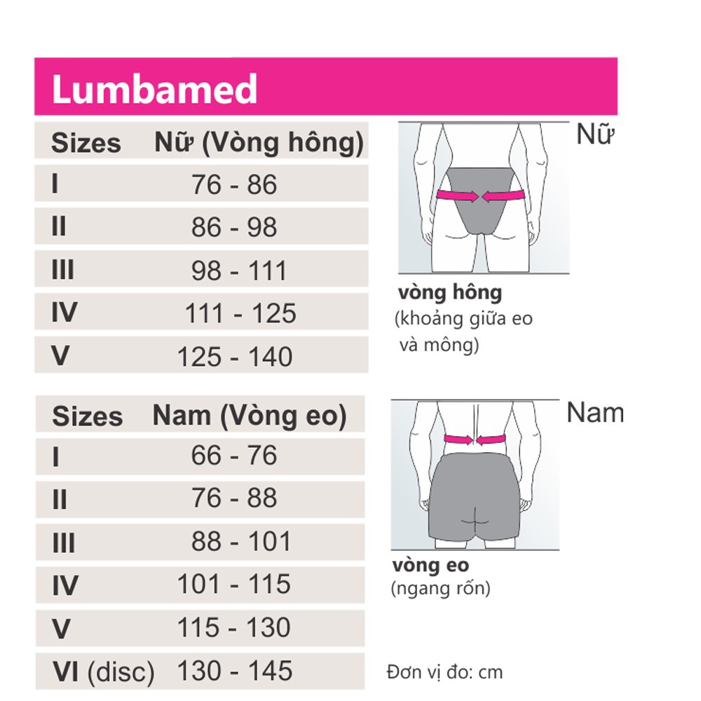 Đai lưng hỗ trợ cột sống, thoát vị đĩa đệm Lumbamed Basic