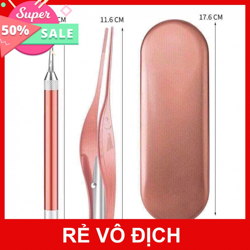 [Hot]-BỘ ĐÈN SOI TAI INOX MẠ VÀNG