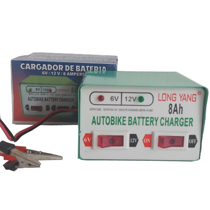 Sạc ắc quy 2 chế độ 6V và 12V 8Ah - sạc thông minh