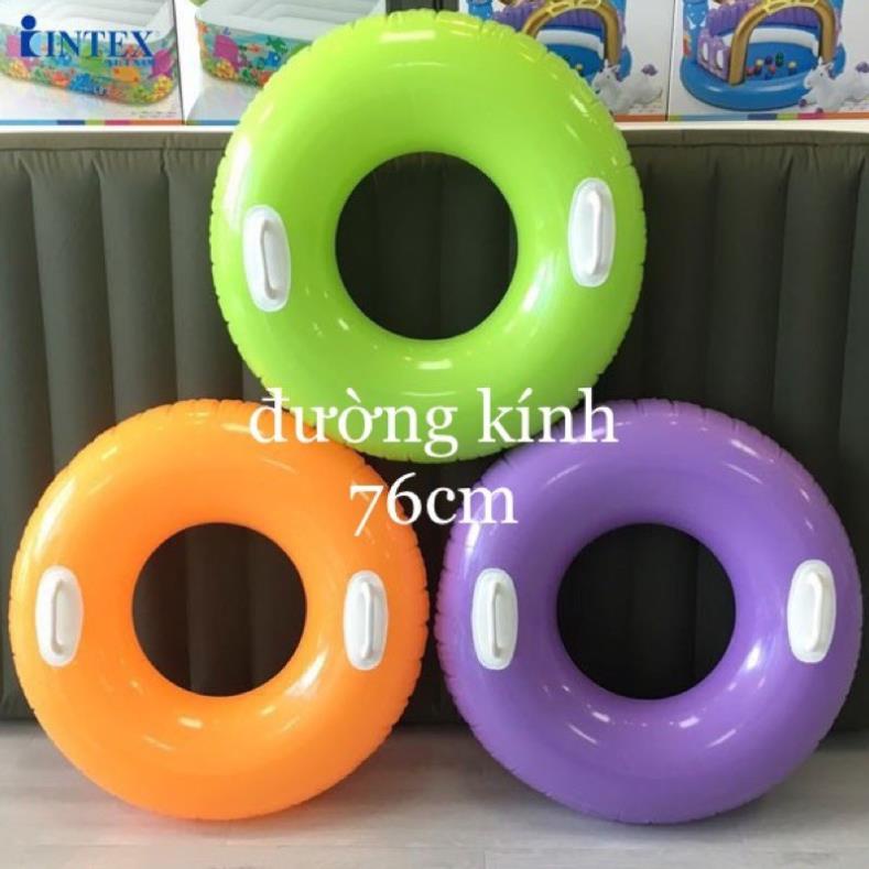 Phao bơi tròn đường kính 76cm, màu sắc tươi nổi bật thích hợp cho trẻ em và người lớn chính hãng Intex - QUYENSPORTS