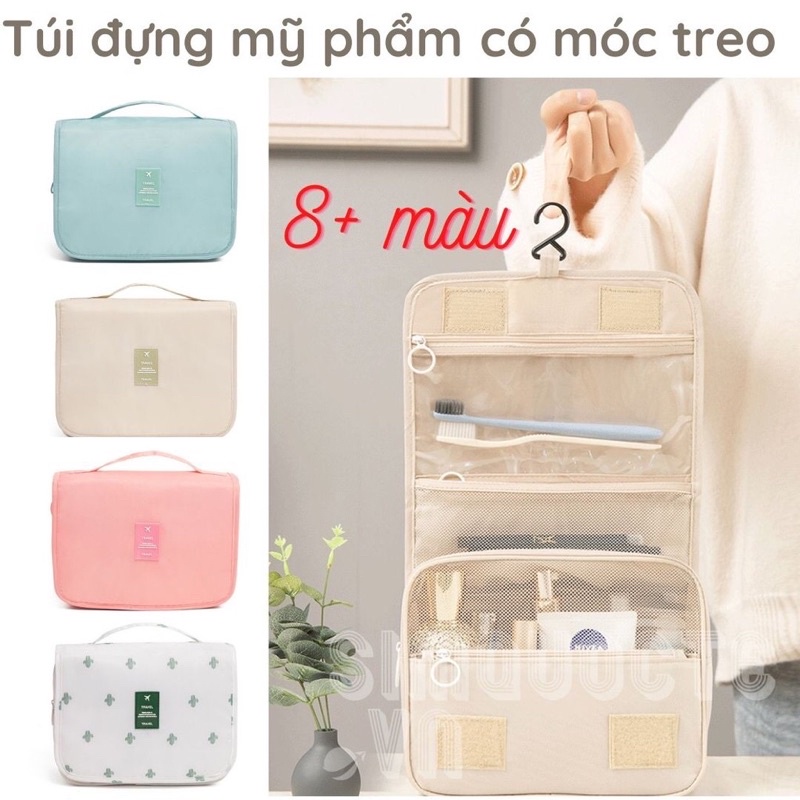 Túi đựng mỹ phẩm Travel size lớn có móc treo Đựng Đồ Trang Điểm Du Lịch Có Ngăn Đa Năng