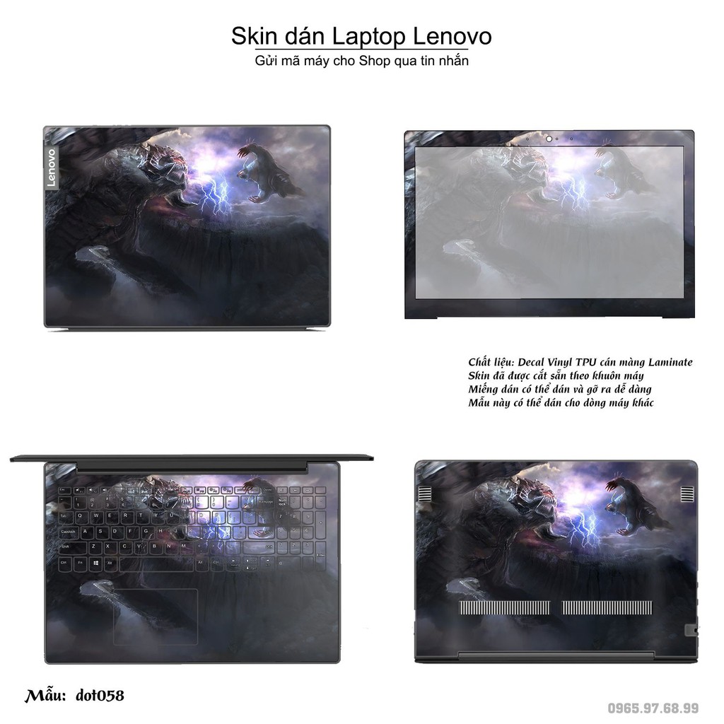 Skin dán Laptop Lenovo in hình Dota 2 nhiều mẫu 10 (inbox mã máy cho Shop)