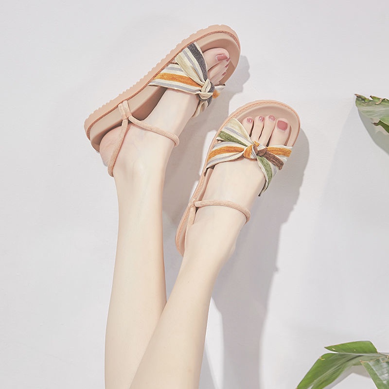 Xăng đan đi biển mùa hè mẫu mới phong cách Harajuku Hàn Quốc trẻ trung cho nữ 2021