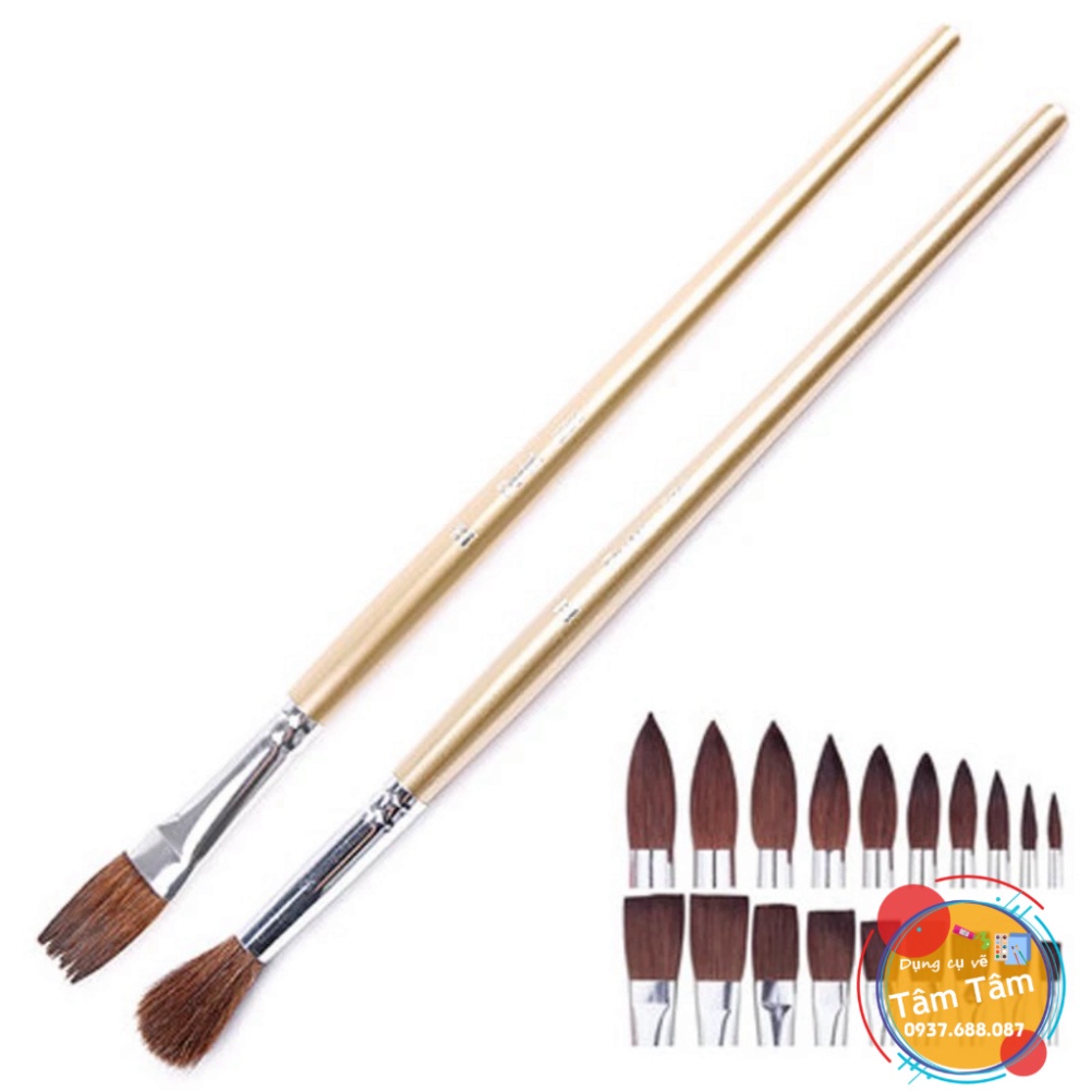 [ TÂM TÂM ]-Cọ vẽ Màu Nước Pentel ZBS1 | Đầu Cọ Mềm Mượt | Nhiều Kích Cỡ Khác Nhau