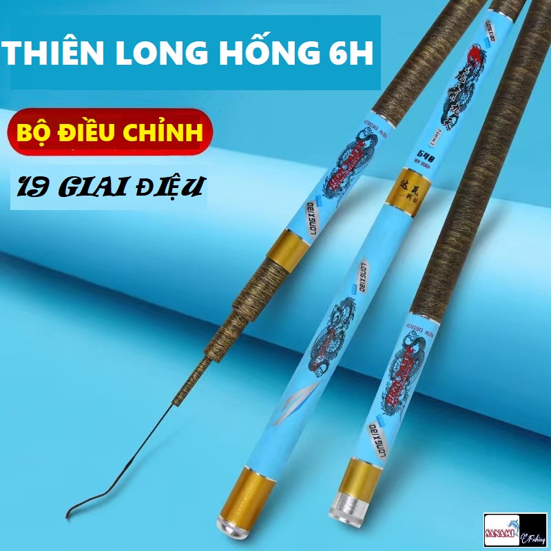 [Bảo Hành 1 Lóng] Cần câu tay cao cấp Nguyệt Long Sharp 5H ánh tím, Có Bán Lóng Thay thế CT19 - Sanami Fishing