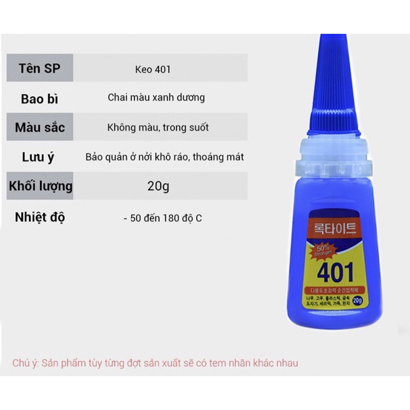 Keo 401 gắn móng siêu chắc siêu bền 100%