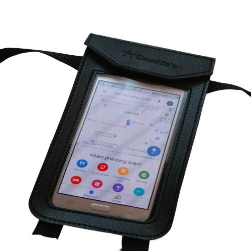 Túi ghi đông , túi đứng để điện thoại treo xe máy chất liệu da tiện dụng mẫu mới 2020 có màu đen và nâu TOPHA2139
