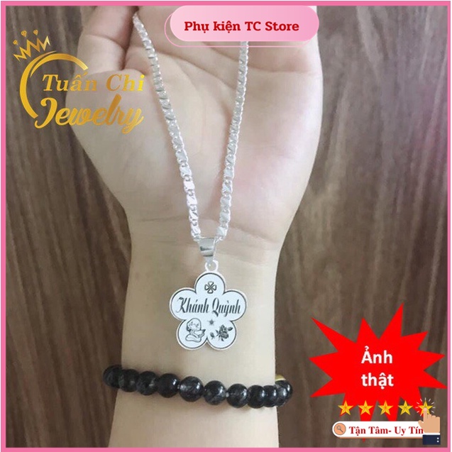 Dây Chuyền Trẻ Em- Vòng Cổ Bạc Cho Bé Trai, Bé Gái, Mặt Dây Chuyền Khắc Tên Ý Nghĩa, Xinh Xắn, Dễ Thương