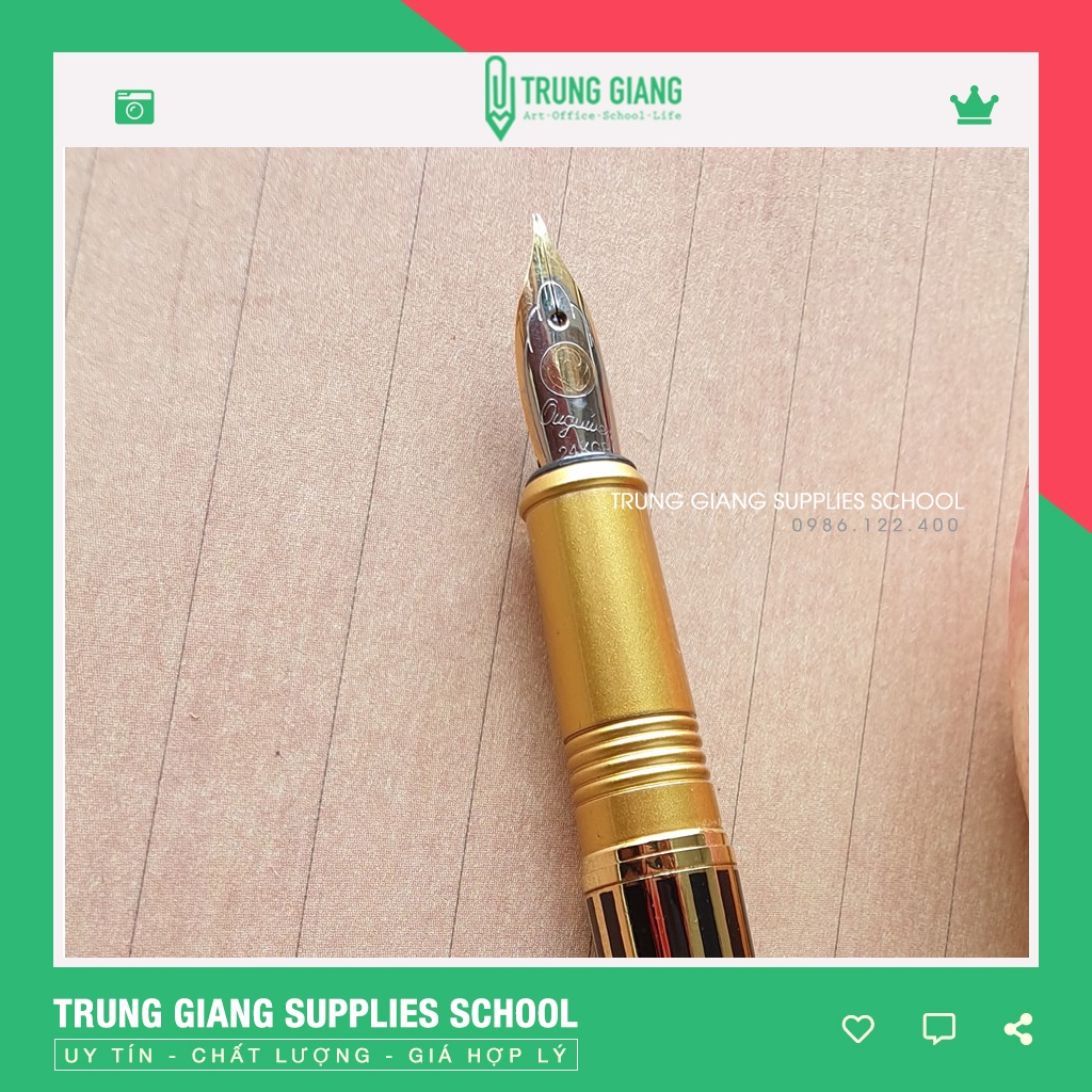 Bút Máy CG208 Bút Luyện Chữ Đẹp Ngòi Mài Luyện Nét Thanh Nét Đậm Cho Bé Lớp 1