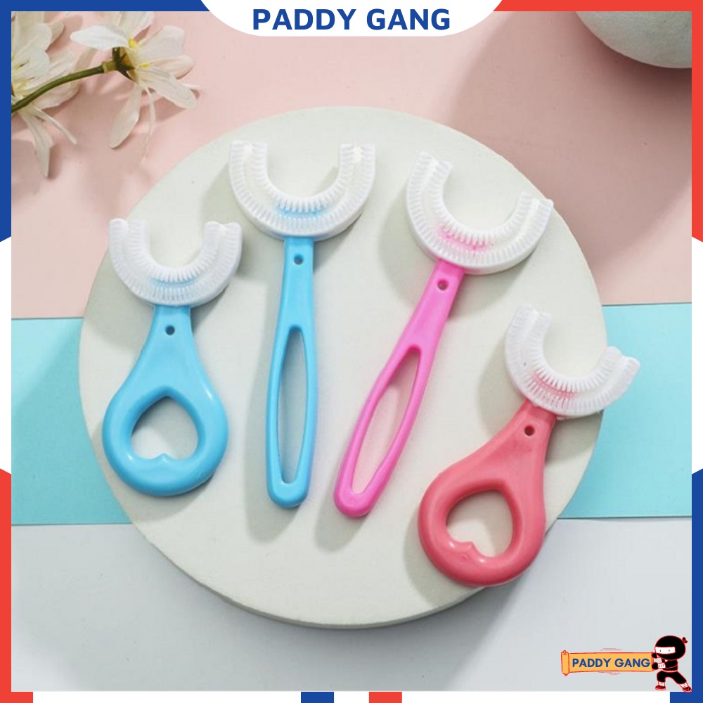 Bàn Chải Đánh Răng Cho Bé Từ 2 Tuổi - 6 Tuổi, Bàn Chải Chữ U Silicon Thông Minh Cho Trẻ Em PaddyGang