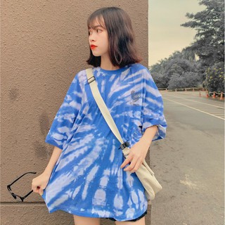 Áo Thun Tay Lỡ Loang Màu HEART PHẢN QUANG 7 MÀU Unisex