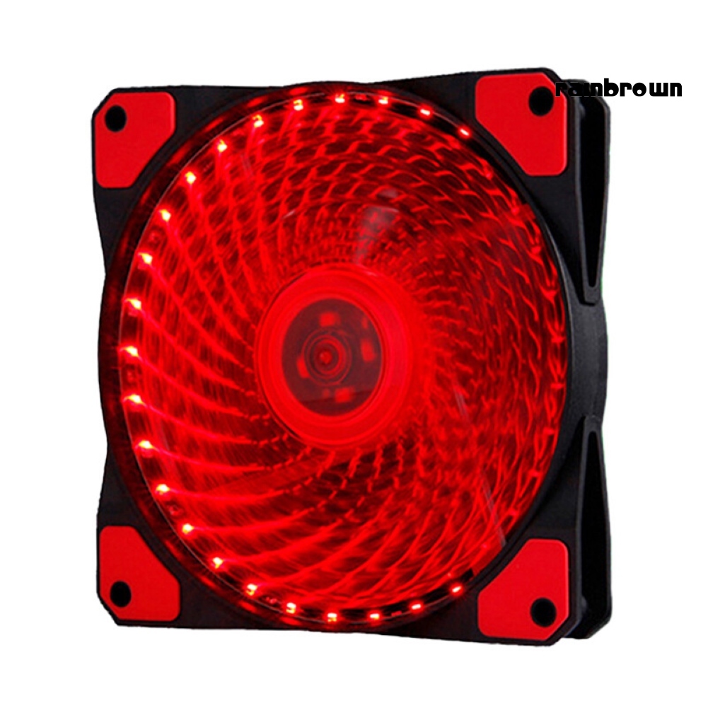 Ultra Mute 12cm 33 LEDs RGB Light Cooling Fan Heatsink for Computer PC Case /RXDN/