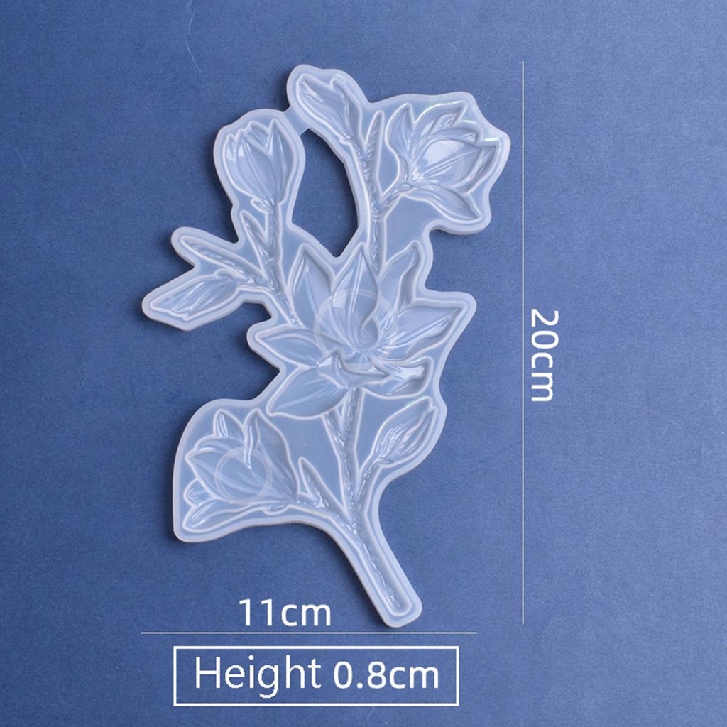 YIYU Khuôn Đất Sét Hình Nhánh Hoa Làm Trang Sức Thủ Công DIY