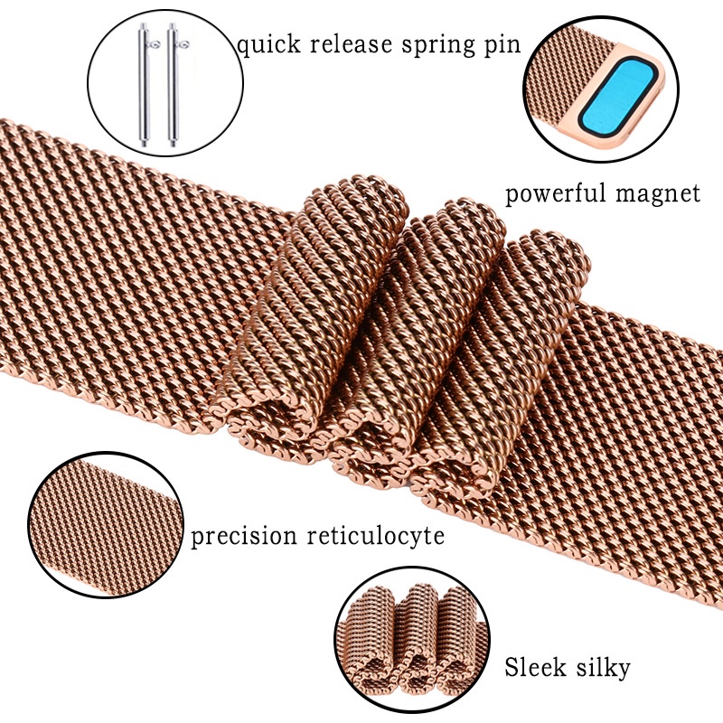 Dây đeo đồng hồ Jansin bằng thép không gỉ có nam châm thích hợp cho Huawei Watch GT 3 42mm 46mm