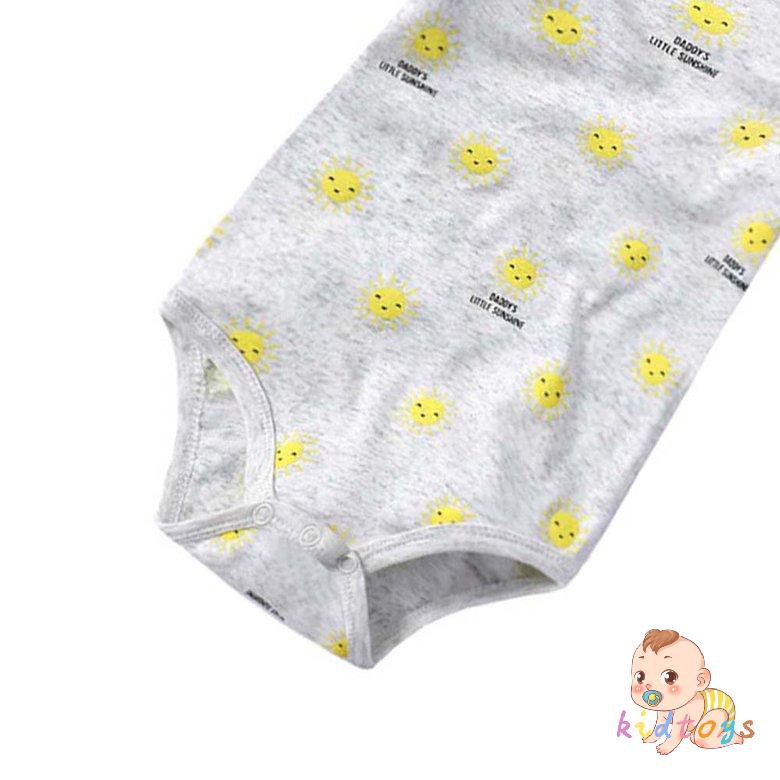 Bộ Áo Liền Quần Cotton Ngắn Tay Cho Bé