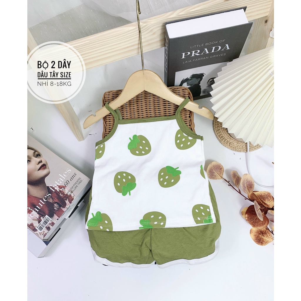 Bộ 2 dây quả dâu cho bé gái 8-19kg