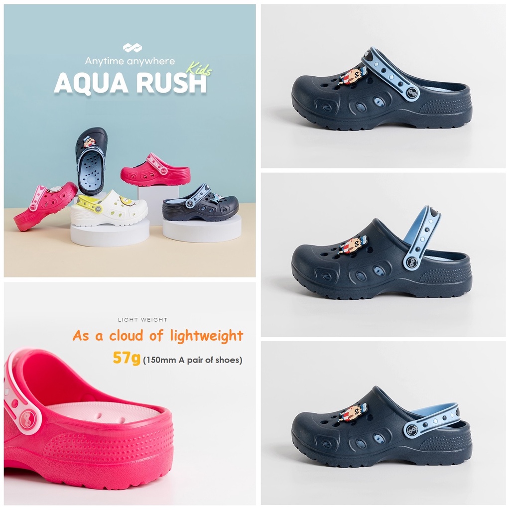 Giày crocs bằng EVA chống trượt / chống vi khuẩn kèm jibbitz xinh xắn cho trẻ em