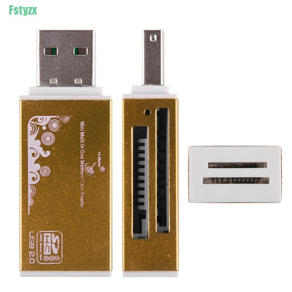 fstyzx for Micro SD SDHC TF M2 MMC MS PRO DUO All in 1 USB 2.0 Multi Memory Card Reader