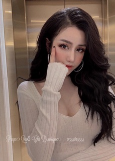 Áo cổ tim len gân sọc kt