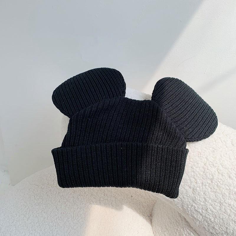 Mũ Trùm Đầu Dệt Kim Hoạ Tiết Hoạt Hình Đáng Yêu Cho Bé