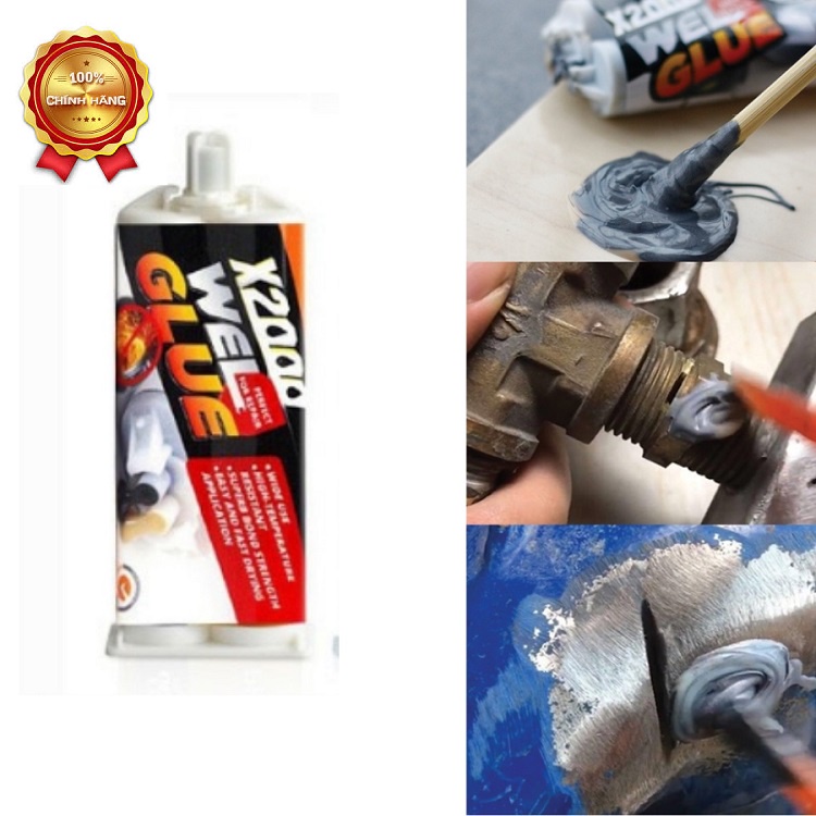 Keo 2 Thành Phần X2000, Hàn Dán Sắt Thép Kim Loại, Keo Chịu Nhiệt Chịu Tác Động Mạnh - Keo Dán Siêu Dính X2000 Nhật Bản