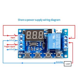 Module relay thời gian DC 6-30V LED Light Digital Time Delay Relay Trigger Cycle Timer Delay Switch Circuit Board Timing Control Module