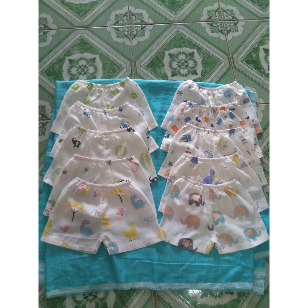 quần đùi chục từ vải xô