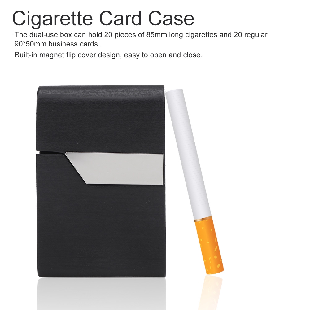 Allinit Slim Multifunctional Cigar Cigarette Storage Card Case Pocket Box Holds 20PCS Cigars