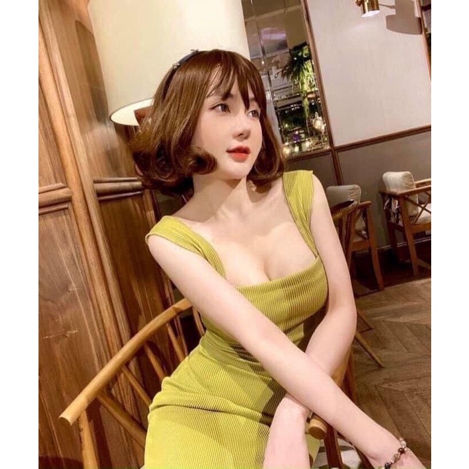 Đầm ôm body hai dây thun gân dáng dài nhiều màu