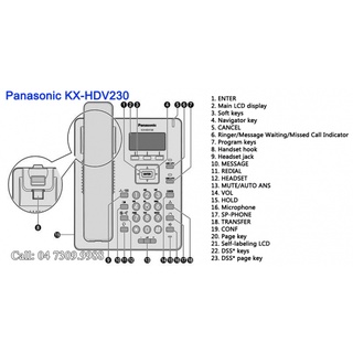 [ HÀNG CHÍNH HÃNG] Điện thoại IP Panasonic KX-HDV130