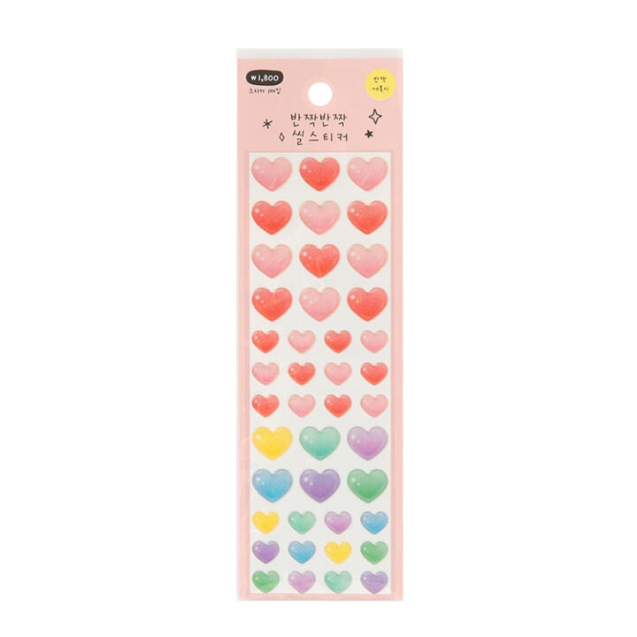 Sticker Nhựa Nổi ARTBOX Hàn Quốc Hình Trái Tim Nhiều Kích Cỡ