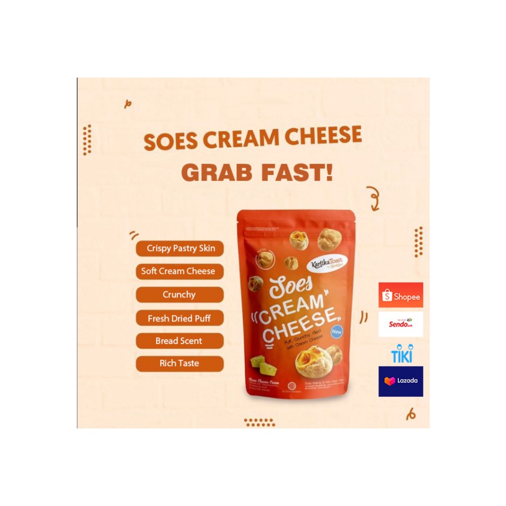 Combo 2 bánh Soes cream cheese  (su kem phô mai ) 50.15 g