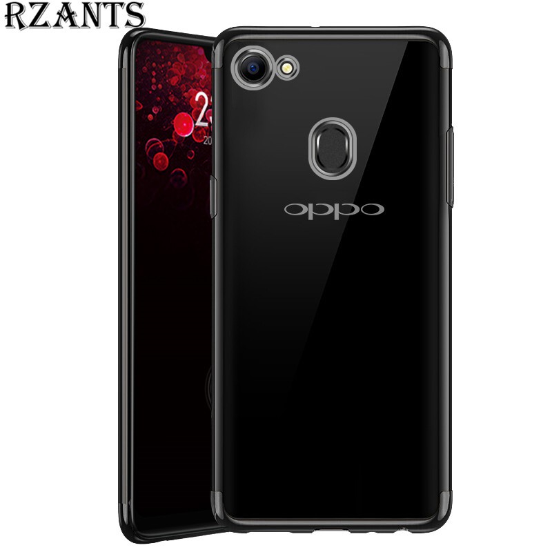 Ốp lưng OPPO F7 dẻo trong suốt viền xi màu