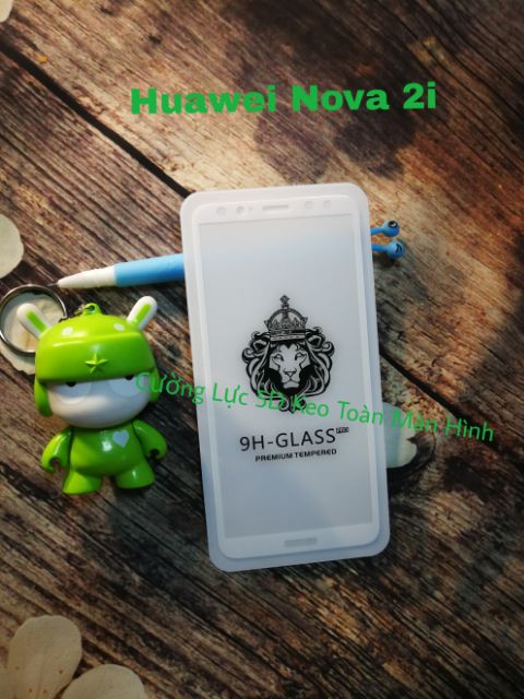 Huawei Nova 2i Cường lực 5D Full màn hình không chấm liti keo toàn màn hình tặng keo chống hở mép ( đen / trắng )