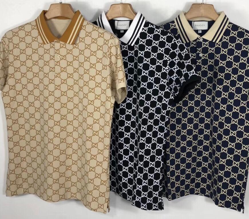 Áo polo tay ngắn thêu họa tiết thời trang cho nam