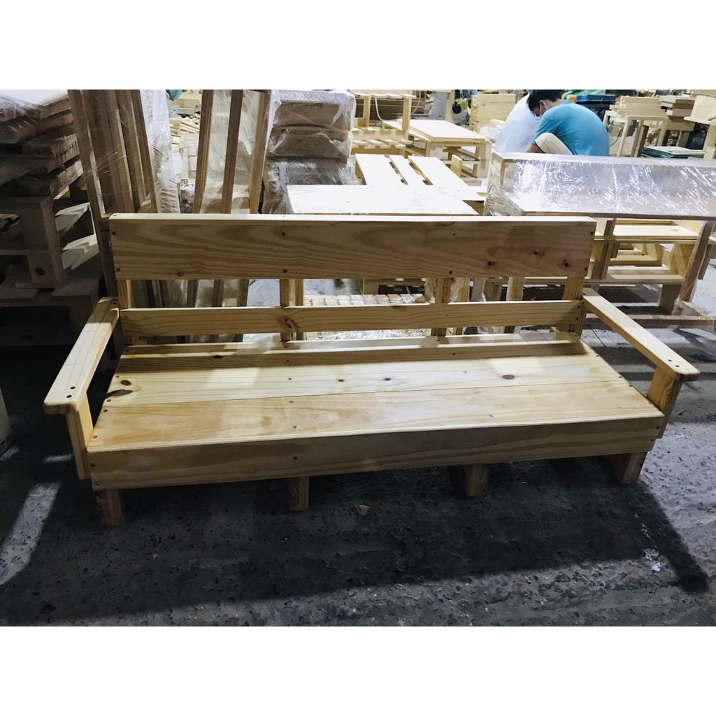 Ghế Sofa Gỗ, Ghế sofa pallet, Size 130x40x20cm