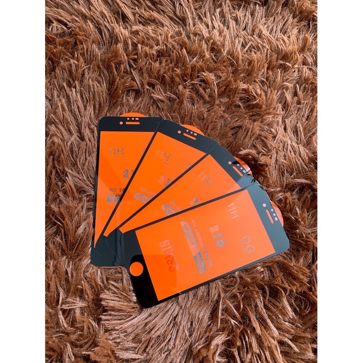 Kính cường lực iphone 6+/6s+/7+/8+ full màn 21d, 11H, chống vân tay, Siêu bền