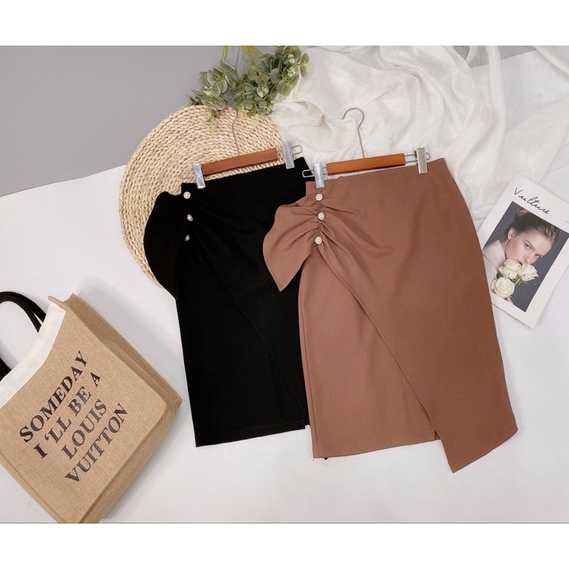 Chân váy bút chì vạt lệch ( giá sale) còn BE, NÂU | BigBuy360 - bigbuy360.vn