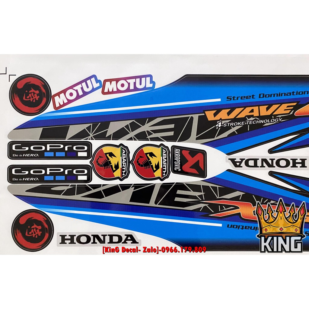Tem Rời Wave 50cc,100cc Alpha Xanh Mới - Ảnh Thật