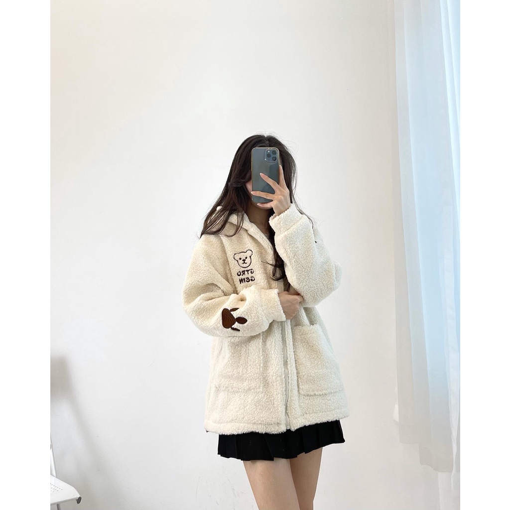 (FREESHIP) Áo khoác lông gấu hàng quảng châu Miho house